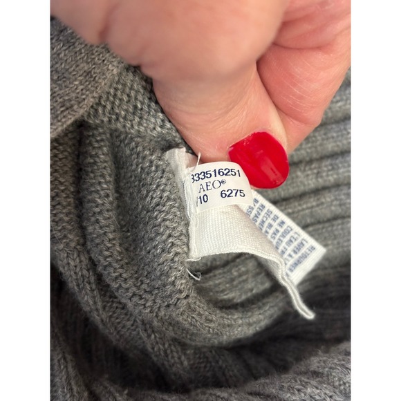 American Eagle Vintage 2010 Womens Cardigan Sweater Large Preppy Wool Cotton - Picture 5 of 8